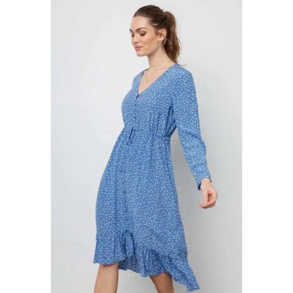 Rails Long Sleeve Midi Print Dress. Size Medium. - Picture 1 of 9